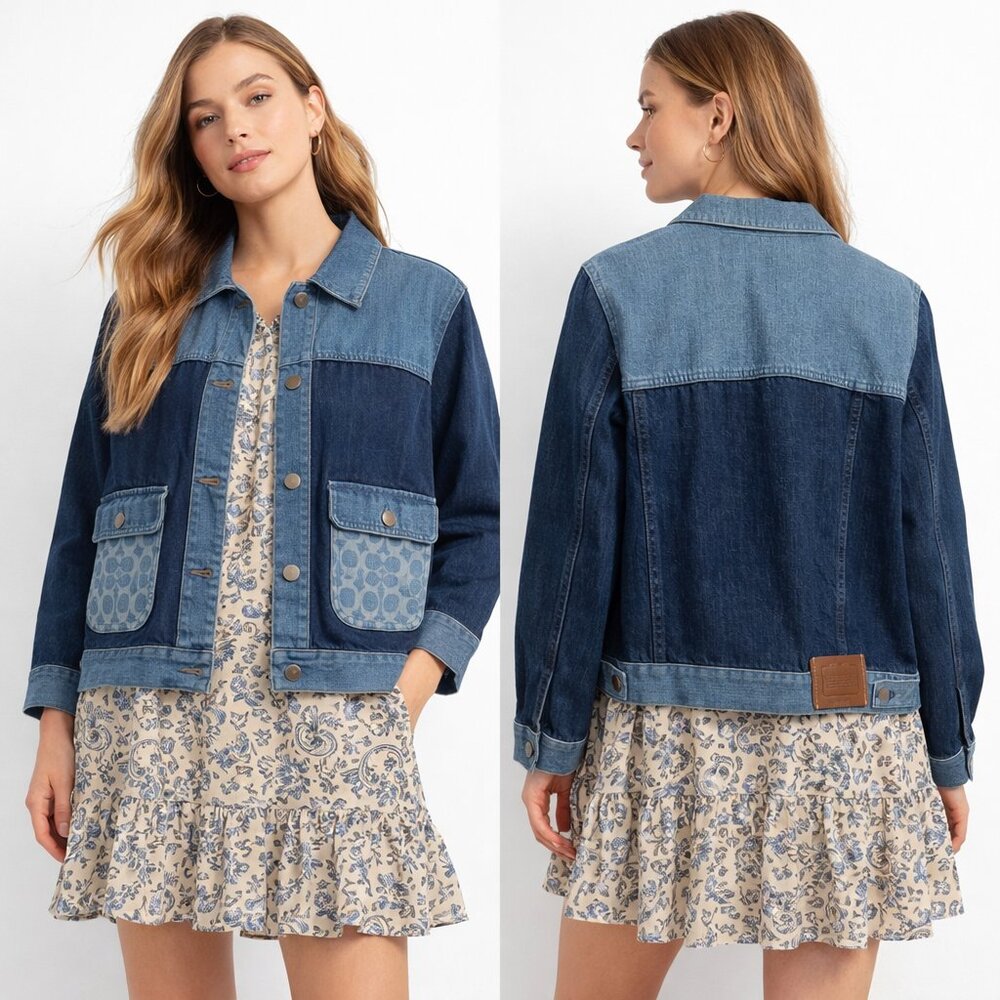 EUC Coach Jean Patchwork Women's Jacket Size L